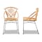 Baxton Studio Pro Modern Bohemian Natural Brown Rattan and Black Metal Dining Chair, PK2 209-2PC-12793 - alternate 2